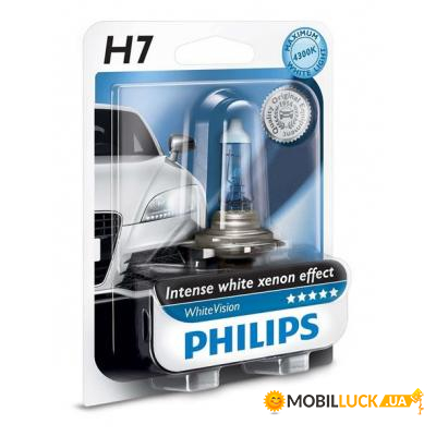  Philips H7 WhiteVision +60% 3700K 1 (12972WHVB1)