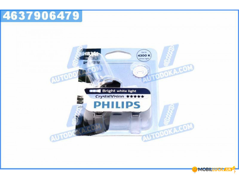   Philips HB3 12V 60W P20d Cristal Vision 1 blister 4300K (9005CVB1)
