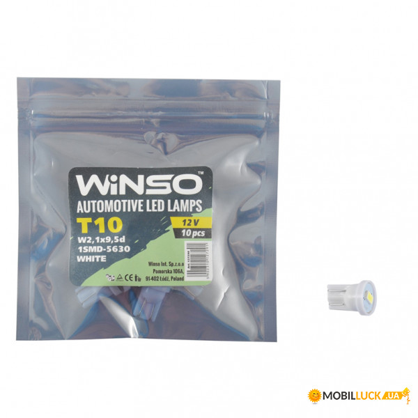 LED  Winso 12V SMD T10 W2.1x9.5d, 10 (127290)