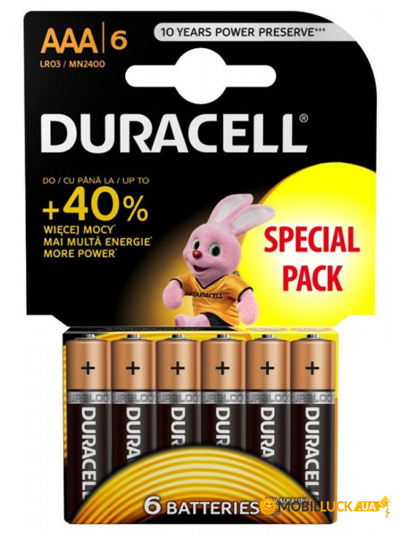   Duracell Duralock Basic, AAA/LR03, 1.5V,  6