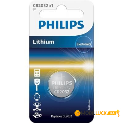  PHILIPS CR2032 Lithium * 1 (CR2032/01B)