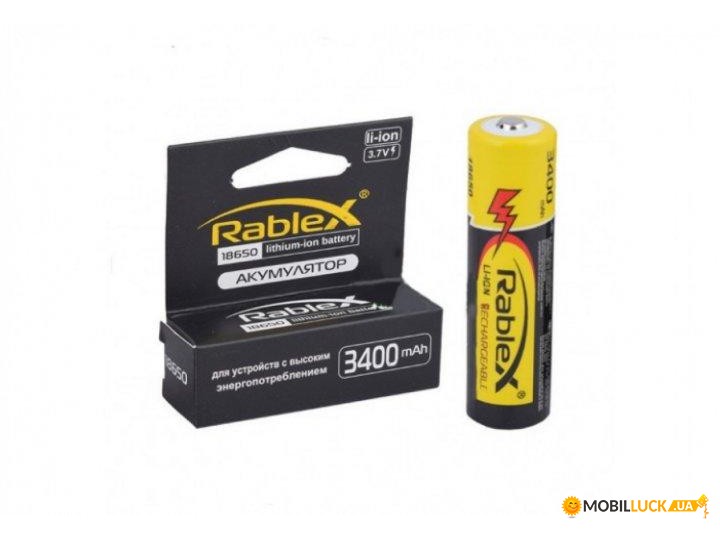  Rablex 18650 Li-lon 3400 mAh (1/40/400)