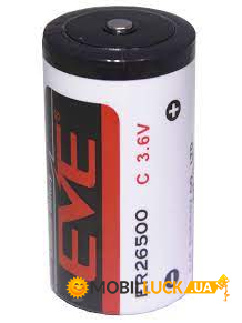   EVE ER26500 STD, C, 3.6V, LiSOCl2