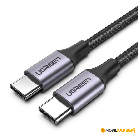   Ugreen US261 USB Type-C - USB Type-C Aluminum Shell 2 m Gray Black 50152 (90402007)