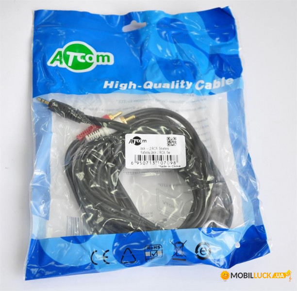  ATcom Audio 3.5-2xRCA- 5m  Black