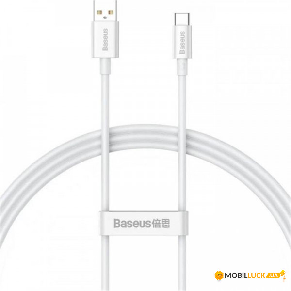  Baseus Superior Series  USB 2.0 AM-Type-C , 5A, (100W) 2  White (CAYS001402)