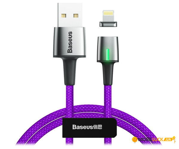  Baseus Zinc Magnetic Lightning USB For iP 2.4A 1  Purple (CALXC-A05)