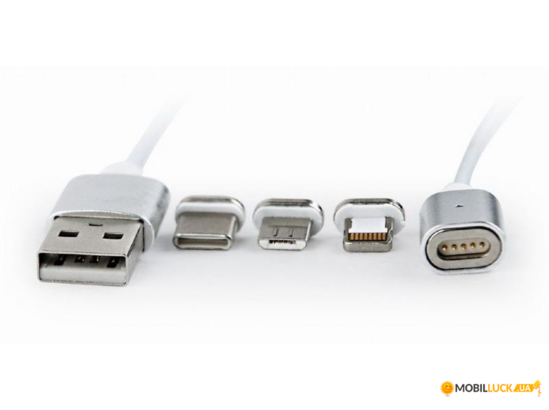  3  1 USB-Lightning-MicroUSB-Type-C Cablexpert 1m Silver (CC-USB2-AMLM31-1M)