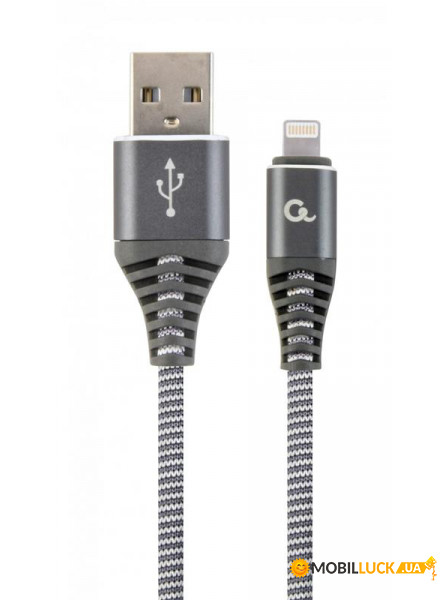  Cablexpert USB - Lightning 2.1 A 2  Grey (CC-USB2B-AMLM-2M-WB2)