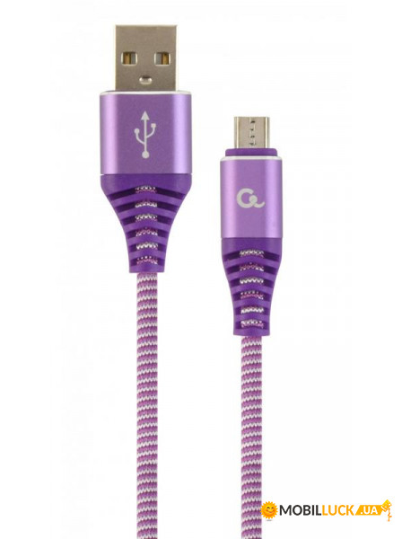  USB-MicroUSB Cablexpert  1m 2.1A Violet (CC-USB2B-AMmBM-1M-PW)