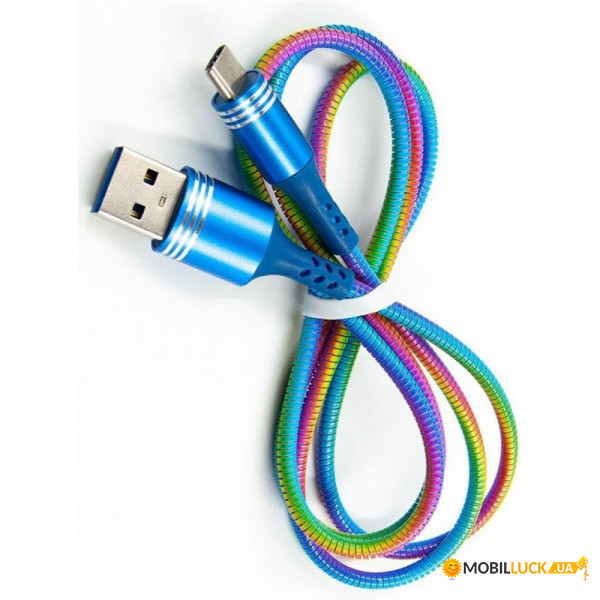  Dengos USB-USB Type-C 1  Rainbow (NTK-TC-SET-RAINBOW)