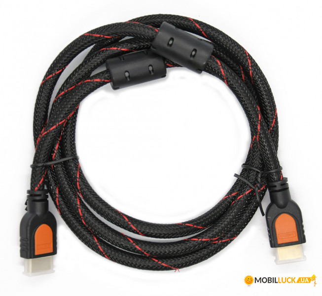  HDMI-HDMI 19PM/M HQ-Tech HDM-001-015, 1.5m, v1.4a (3D),  Black&Red, 