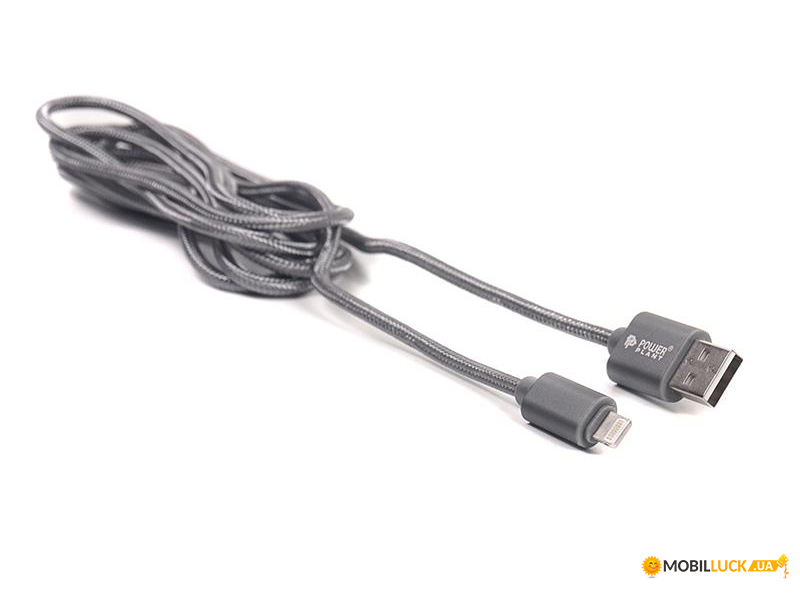  PowerPlant USB Lightning Quick Charge 2m Grey