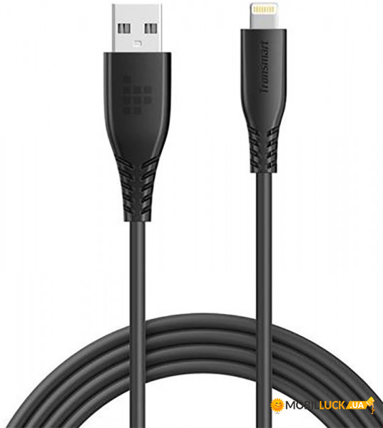  Tronsmart Lightning MFi LAC01 1.2m TPE Cable Black #I/S