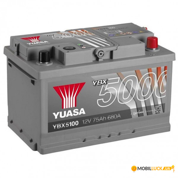   Yuasa 12V 75Ah Silver High Performance Battery YBX5100