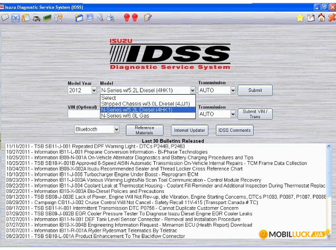   ISUZU IDSS (Isuzu Diagnostic Service System)