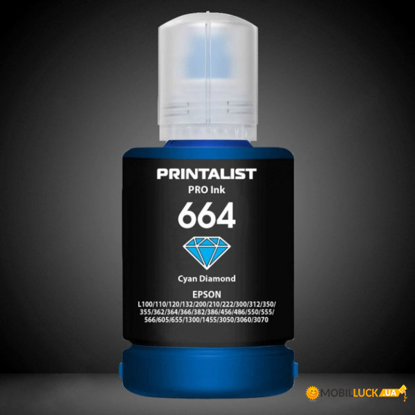  PRINTALIST 664 Epson L110/L210/L300 140 Cyan  (PL664C)