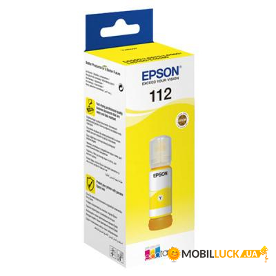    Epson 112 EcoTank Pigment Yellow ink (C13T06C44A)