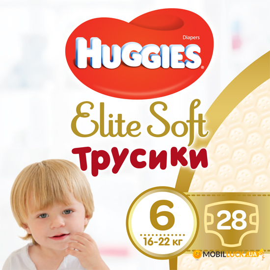 - Huggies Elite Soft Pants 6 (16-22 ) Mega, 28  (547718)