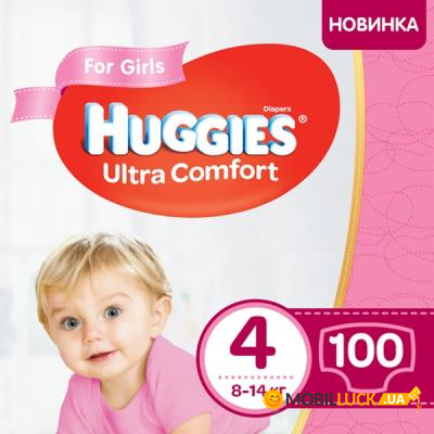  Huggies Ultra Comfort 4 Box   (8-14 ) 100  (5029053547848)