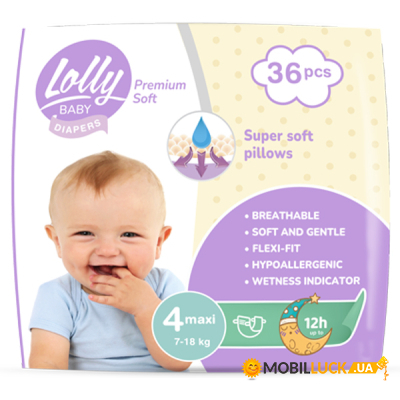 ϳ Lolly Premium Soft 4 (7-18 ) 36  (4820174981044)