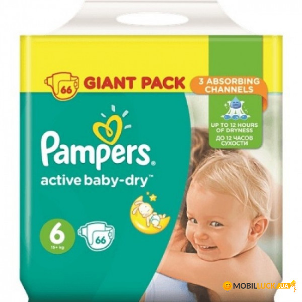  Pampers Active Baby-Dry 6 (15+ ) 66  (459206)