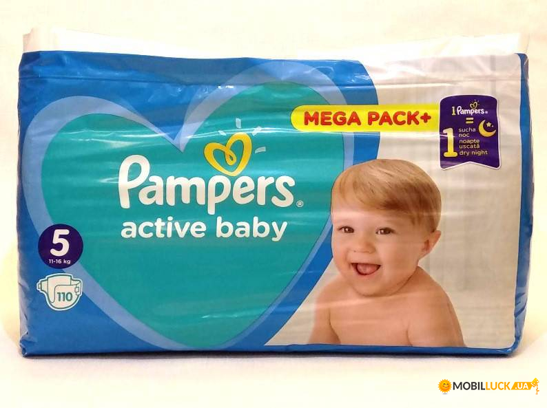  Pampers Active Baby-Dry  5 (11-16) 110  (459541)