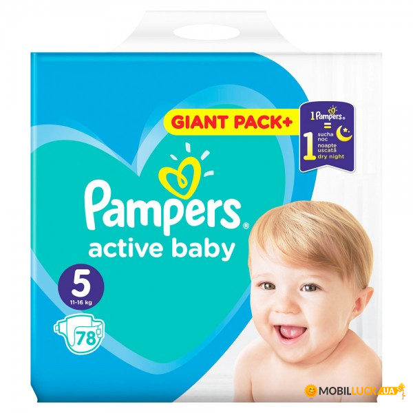  Pampers Active Baby 5 Junior (11-16 ) Mega Pack 78  (950536)