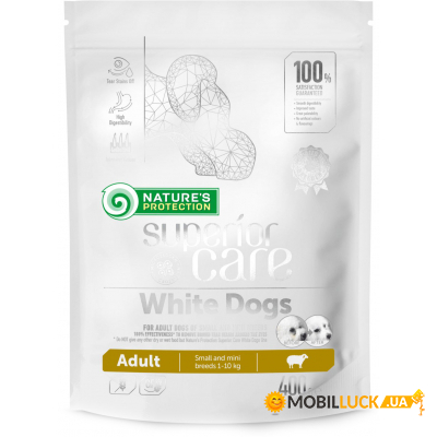     Nature's Protection NP Superior Care White Dogs Adult Small and Mini Breeds 400g (NPSC45662)