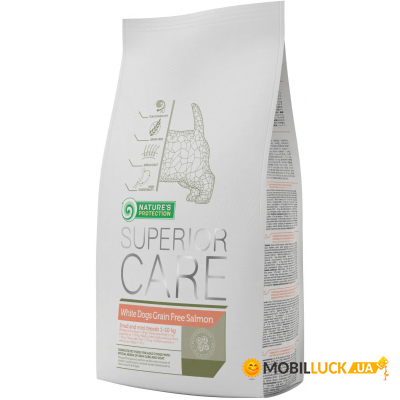     Nature's Protection NP Superior Care White Dogs Grain Free Salmon Adult Small an (NPSC45996)