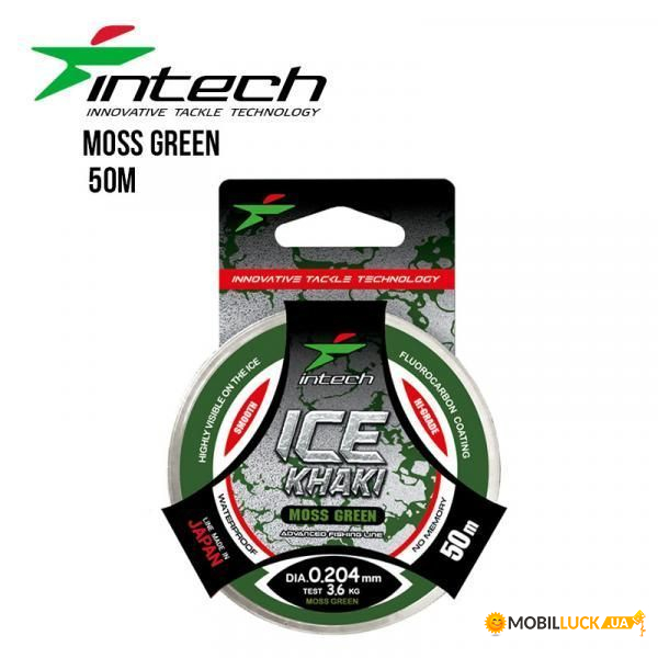  Intech Khaki Ice Line moss green 50m (0.148mm, 1.9kg)