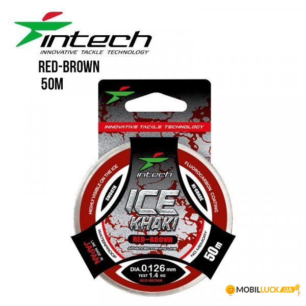  Intech Khaki Ice Line red-brown 50m (0.223mm, 4.3kg)