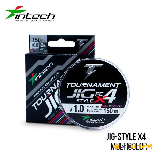 .  Intech Tournament Jig Style PE X4 Multicolor 150m (2.0 (35lb / 15.88kg))