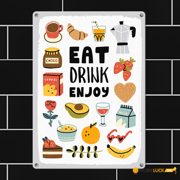   Eat drink enjoy MET_20J053_WH