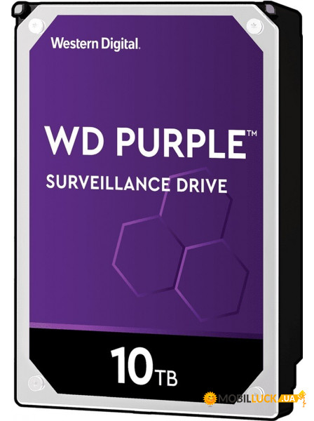  WD 3.5 SATA 3.0 10TB 7200 256MB Purple Surveillance