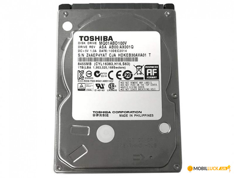   ( Refurbished) Toshiba 2.5 SATA 1.0TB 5400rpm (MQ01ABD100V)