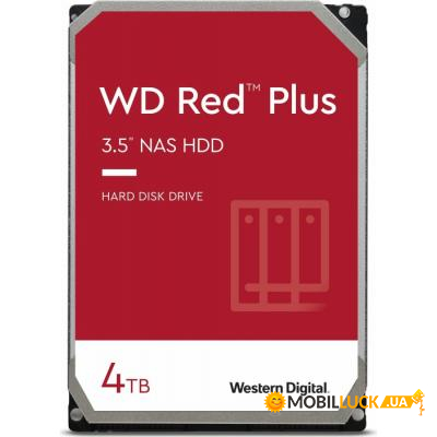   WD 3.5 SATA 3.0 4TB 5400 128MB Red Plus NAS (WD40EFZX)