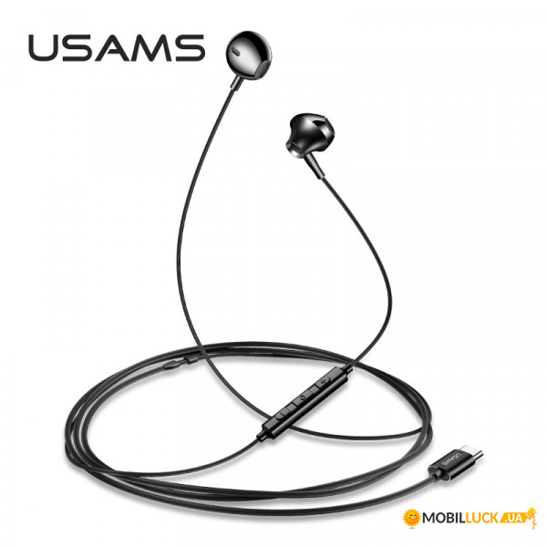  Usams Digital Signal Type-C with mic US-SJ343 EP-35 Black