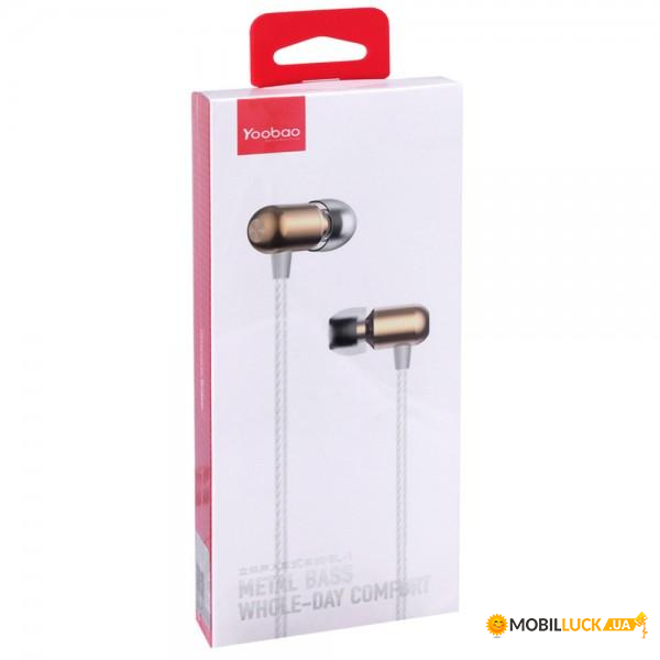  Yoobao YBL1 Wire Earphone Gold (BS-000068151)