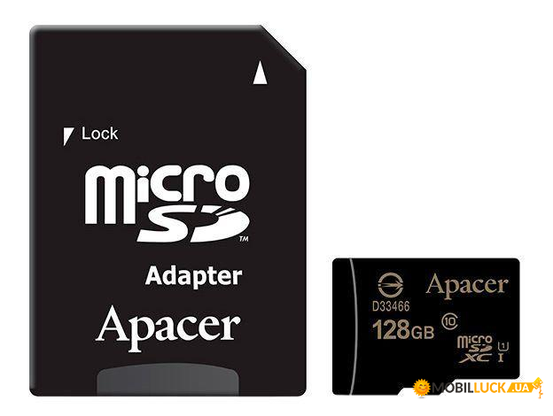   Apacer 128GB microSDXC Class 10 UHS-I + SD-adapter (AP128GMCSX10U1-R)