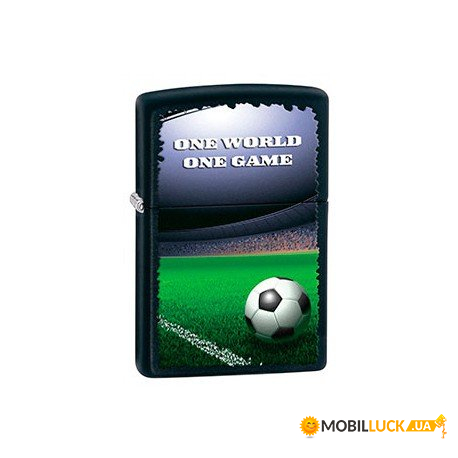  Zippo Classics One World One Game Football Black Matte Zp28301 (21599)