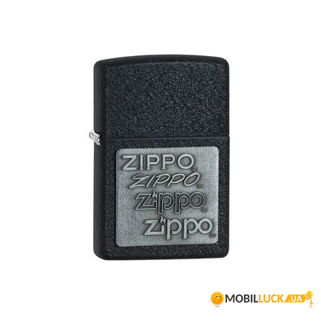  Zippo Classics Pewter Emblem Black Crackle Zp363 (21548)