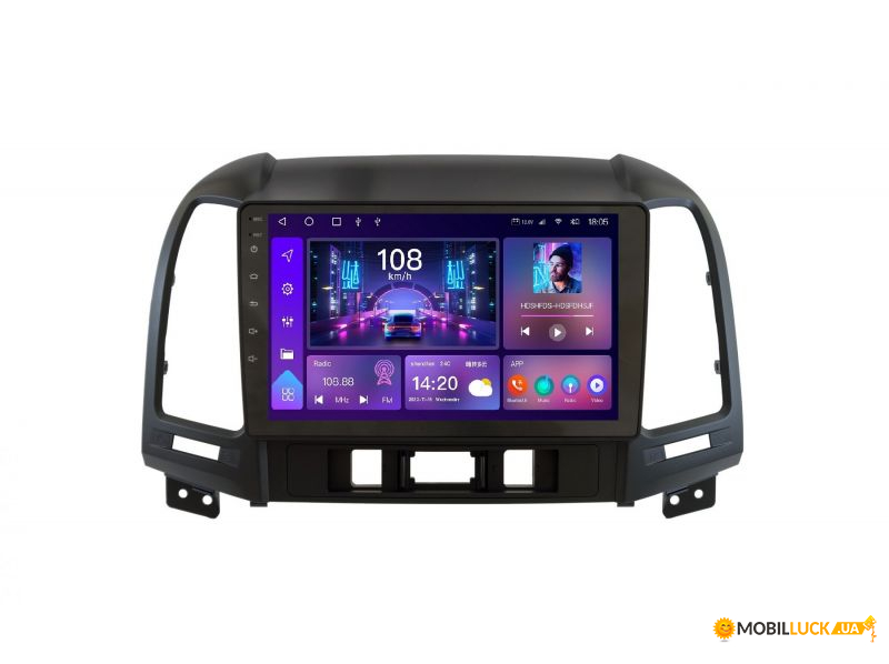   Soundbox S-8199  Hyundai SantaFe 2006-2012  CarPlay  4G S4-8199+360