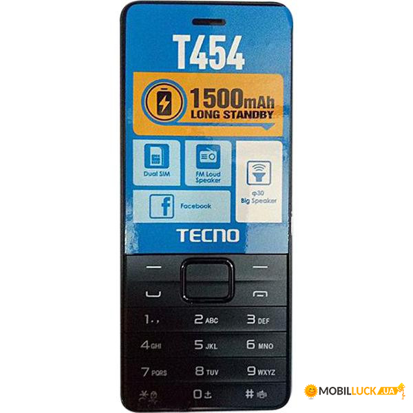   Tecno T454 Dual Sim Black (4895180745973)