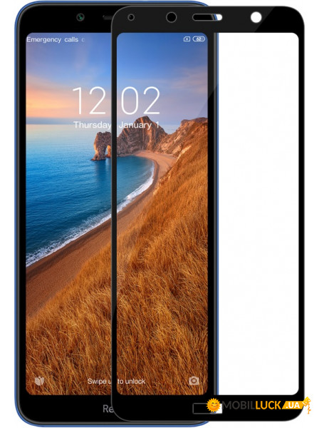   Tempered Glass 9D Full Glue Xiaomi Redmi 7A black