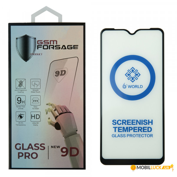   Premium Tempered Glass  Samsung Galaxy A10 / A10S / M105 (6.2) Black