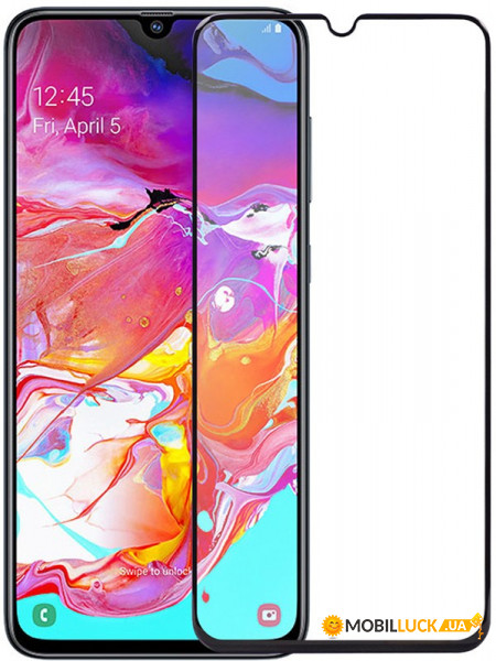   Toto 5D Cold Carving Tempered Glass Samsung Galaxy A70 Black