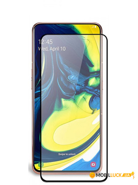   Toto 5D Full Cover Tempered Glass Samsung Galaxy A80/A90 Black