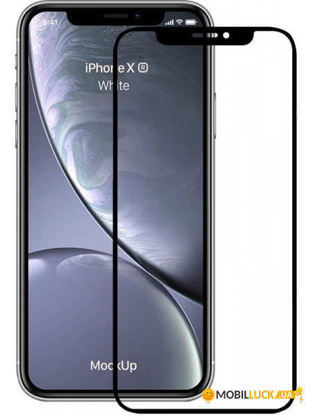   Toto 5D Full Cover Tempered Glass iPhone Xr Black