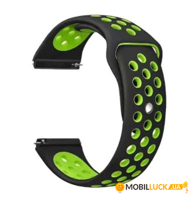  Nike Style BeCover  Xiaomi iMi KW66 / Mi Watch Color / Haylou LS01/LS02 / Haylou Smart Watch Solar LS05 Black-Green (705802)